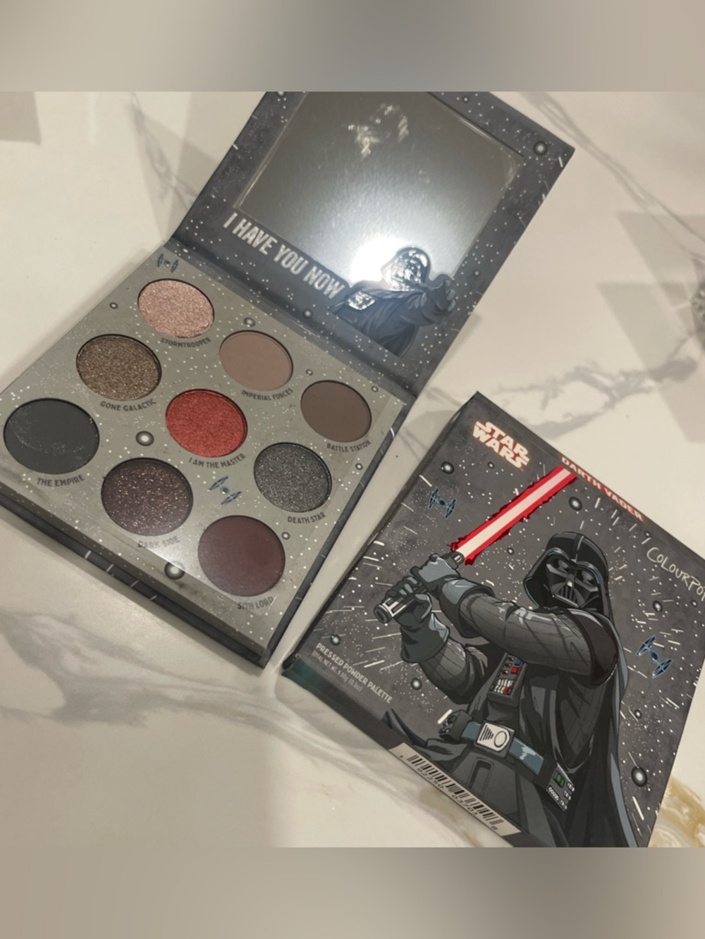 ColourPop Star Wars Eyeshadow Palette - Darth Vader (Black, Red, Gray, Brown)
